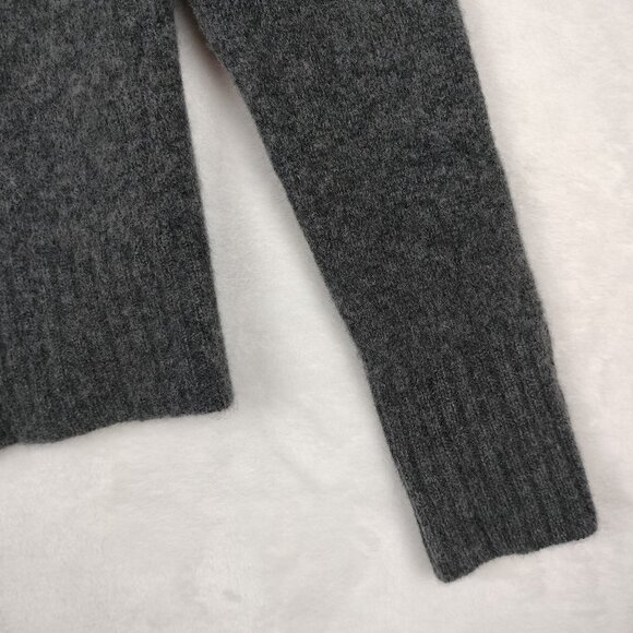 Vertical Designs Cashmere Cardigan Sweater Women M Gray Knit Open Front Luxury - Picture 4 of 13